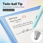 Writech Retractable Gel Ink Pens: 8ct Black Ink 0.5mm Fine Point Tip Pen Comfort Grip Smooth Writing with Aesthetic Gradient Color Barrel for Journaling Note Taking Sketching No Bleed & Smear