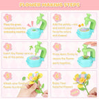 Crelloci DIY Fabric Flower Bouquet Craft Kit - Creative Handmade Floral Arrangement Toy Set, Arts and Crafts Gift for Toddlers Kids Girls & Boys Ages 3+