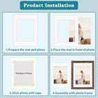 ZBEIVAN 12 Packs White and Black Colors 11x14 Picture Frame Mats for 8x10 Photos, Artworks and Prints, White Core Bevel Cut Frame Mattes