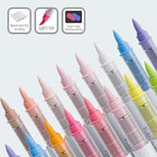 192 Color Acrylic Paint Markers Set – Brush Tips, Quick Dry Permanent Markers for Rock, Egg, Wood, Fabric, Glass, DIY Crafts, Waterproof Fabric Paint Marker for Adult Coloring Books No Bleeding