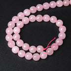 45pcs 8mm Natural Rose Pink Quartz Crystal Faceted Stone Beads for Jewelry Making Energy Healing Power Stone Beads DIY Bracelet Necklace Accessories 15" (8mm, Faceted Rose Quartz)