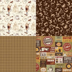 Vintage Coffee Scrapbook Paper Pad - 6x6, 24 Sheets, Cardstock, Square, Uncoated, Perfect for Scrapbooking, Crafts