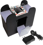 GSE Games & Sports Expert 6-Deck Automatic Card Shuffler, AC/DC-Power & Battery-Operated Shuffler Machines for Playing Cards, Blackjack, Texas Hold'em, Canasta, Bridge, UNO