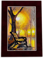 Pack of 25 Acid Free 8x10 Mats Bevel Cut for 5x8 Photos - Dark Red Suede Precut Matboards For Pictures, Photos, Framing - 4-ply Thickness
