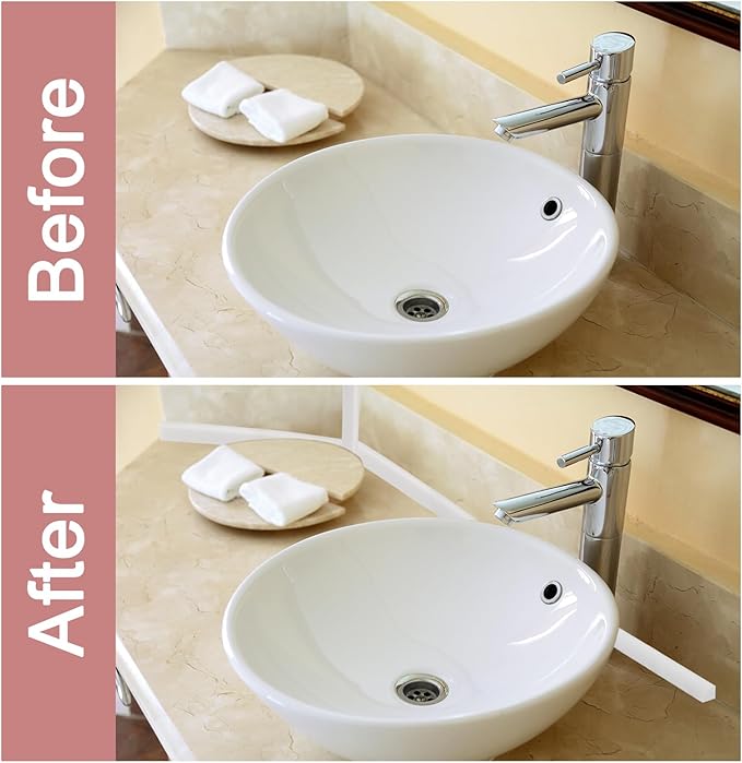 uxcell Flexible Molding Trim, 59 Inch Flexible Quarter Round Molding Silicone Peel and Stick Trim Self Adhesive Shower Water Barrier for Corner Decor Bathroom Kitchen, Black