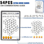 Magnetic Soma Cube Block- Children's Educational Toys Magnetic Tiles for Kids Stress Relief Toy Puzzle Cubes to Develops Intelligence, Ideal for Birthday Gifts (Opaque)