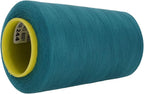 Mandala Crafts 4 Pack of Serger Threads Cones Spools - 40S/2 24000 Yards Polyester Teal Threads for Sergers Machine and Overlock Quilting Sewing Machine