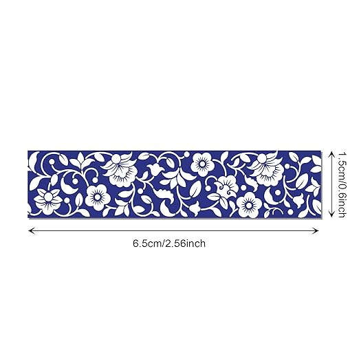 12 Pcs blue and white porcelain Washi Tape Maple Leaf Print Masking Tape Pumpkin Pattern Decorative Paper Sticker for Fall Party Holiday Scrapbook DIY Craft Gift Wrapping Handbook Sticker