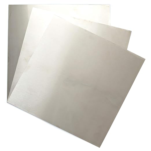 EAGLE 1: 12" x 12" 26 Gauge Sheet Metal Squares (3 Pack Per Order, Multiple Colors) Great for Arts, Crafts, DIY Home or Work Projects (12" X 12", Stainless Steel)