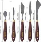 CONDA Palette Knife Painting Stainless Steel Spatula Palette Knife Oil Paint Metal Knives Wood Handle