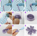 19pcs Beginners Quilling Tools Kit Electric Slotted Quilling Pen Template Board Curling Coach Crimper Comb Filigrana Tools Set