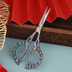 4.7 INCH,Embroidery Scissors Small Sewing Scissors With Cover,Sharp pointed tip,Travel Scissors In A Pouch,Stainless Steel Crochet Scissors for Craft Art Work Color Titanium.