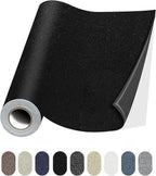 Fabric Repair Patches, 17X79 Inch Linen Repair Tape Self-Adhesive Fabric Patches Durable, DIY Large Linen Tape for Sofa, Couches, Furniture, Chair, Clothing （17X79 Inch, Black）