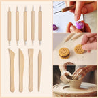 Clay Sculpting Tools Kit 28PCS, Clay Pottery Carving Tool Kit with Wooden & Stainless Steel Clay Tools, Professional Clay Sculpting Tools for Adults, Sculpting Tools for Air Dry Clay, Polymer, Ceramic