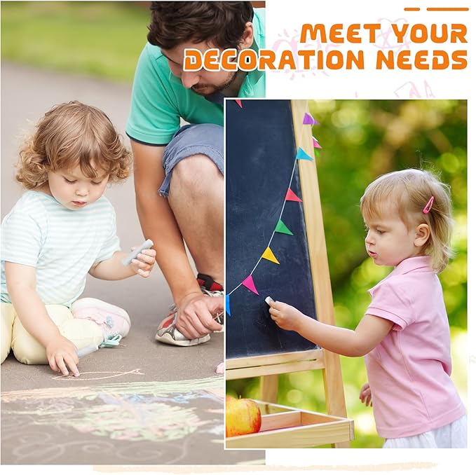 20 Pcs Sidewalk Chalks for Kids Non Toxic Jumbo Chalk for Party Gift Outdoor Art Classroom Play Painting (White)