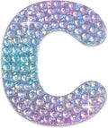 StickerBeans® Rhinestone Alphabet Letter Sticker C - Unique Sparkly Design 2” x 2” Cut-to-Shape Adhesive - Personalization, Collecting, Gifting, Scrapbooking, Decorating Laptops, Phone Cases, All Ages