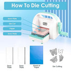 Mini Die Cutting Machine, 3 inch Embossing Machine for Scrapbooking,Cardmaking, 3 1/8" Feeding Slot