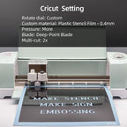 Opaque Black Plastic Sheets, 7.5mil (.0075") 12” X 12” Craft PET Film, PET Stencil Material, Glossy and Flexible Plastic Sheet for Crafts, Cricut, Silhouette Cameo, Sign Makers (10 Pack)