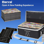 Banral 262 Colors Alcohol Markers Set, Dual Tip Alcohol Based Art Marker for Artists Kids Adult Coloring, Permanent Illustration Sketch Pens for Drawing with Case and Holders