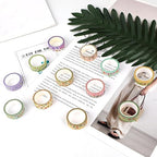 12 Rolls Spring Floral Washi Tape Set, Butterfly Tulip Flower Masking Tapes, Summer Decorative Paper Tape for Scrapbooking Journaling DIY Crafts Gift Packaging 16.4FT