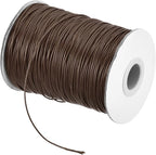 MECCANIXITY Waxed Cord 2mm Waxed Polyester Cord 11 Yard Wax String for Bracelet Making,Necklaces, Beading,Jewelry Making and DIY Crafts(Dark Coffee)