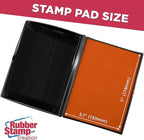 Large Premium Orange Ink Stamp Pad - 5" by 7" - Quality Felt Pad