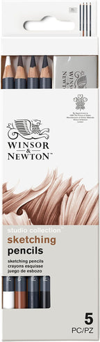 Winsor & Newton Studio Collection Artist Pencils, Sketching Pencils, Set of 5