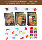 130PCS MTG Keyword Counters Tokens & MTG Life Counter Dice Set for Magic Card Accessories, Compatible with MTG CCG Card Gaming Accessories