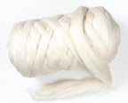 Natural Wool Bulk roving, 8 lb. Best Wool for Spinning, arm Knitting, Felting, Chunky Blankets and Tapestry. Natural Colors, un-Dyed. (Ecru, 8 lb)
