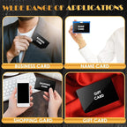 weparmeety 100 Pcs Metal Engraving Blanks Aluminum Sheet Laser Engraving Business Card Multipurpose DIY Gift Cards 86 x 54 x 0.21 mm (Black)