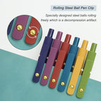 Gel Pens, 6 Pcs 0.5mm Fine Point Smooth Writing Pens Cute Pen, High-End Series Black Ink Pen for Journaling Note Taking, School Office Supplies for Women Men (6 Pcs Gold Vintage)
