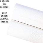2 Sheets of White 11 Count Aida Cloth – 21 x 21 Inch Pre-Cut Fabric Squares – Cross Stitch Fabric – 100% Cotton – Ideal for Needlework & Embroidery – The Knotty Unicorn