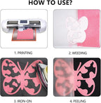 guangyintong Glow Glitter Pink Heat Transfer Vinyl HTV Rolls, 12" x 8ft Iron on Vinyl for T-Shirts, Glitter HTV Vinyl for All Cutter Machines Easy to Cut & Weed for DIY Design