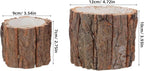 ARTIBETTER Bark Planter Pot 2pcs Wood Bark Pot Natural Log Succulent Planter Pots for Indoor Plants Rustic Tree Stump Plant Pot Farmhouse Bucket for Home Art Decor