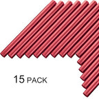 Nuanchu 15 Pcs Glue Gun Sealing Wax Sticks Retro Vintage Wax Sticks for Seal Stamp and Letter for Wedding Invitations Card Envelope Christmas Holiday Gift Ideas(Wine Red)