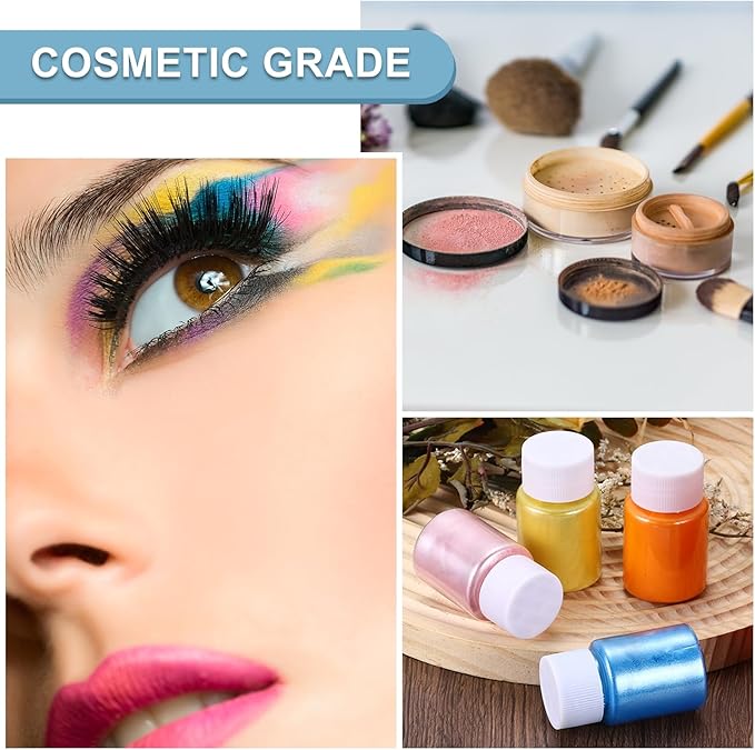 uxcell 10g/0.35oz Cosmetic Grade Mica Powder, 600 Mesh Mica Powder Natural Resin Epoxy Pigment Powders for Casting Resin, Candle Dye, DIY Nail Polish and Lip Gloss, Light Gray