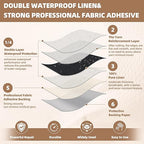 Fabric Repair Patch, 17X79 Inch Fabric Large Repair Tape, Self-Adhesive Patches for Furniture, Sofa, Car Interior, Shoes, Hand Bag, Clothing (Beige, 17X79 Inch)