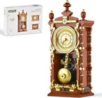 Retro Clock Building Set for Adults,Vintage Pendulum Clock Model with Rotating Gears,Home Decor Mechanical Building Blocks Toys, Gift for Boys and Girls 8+ (751 Pieces)