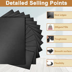 40 Sheets Black Shimmer Cardstock 8.5 x 11 Halloween Cards, 75lb Heavyweight Black Paper Card Stock for Card Making, greeting Cards, Wedding Invitations, Paper Crafting