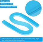 PATIKIL 360pcs Quilling Paper Strips Paper Flowers Quilling Kits 3/8"(10mm) Origami Paper for Adults Beginner Art Craft, 21"(54cm) Lake Blue