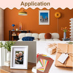 uxcell Picture Mats, 8 x 10 Mat Board Center for 5 x 7 Pictures Acid Free White Core Bevel Cut Frame Mattes with Backing for Display Art Measuring, Gold