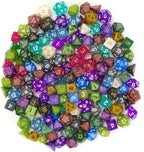 Wiz Dice Mini DND Dice Set - 140 Pieces Total (20 Sets of 7 Dice in Unique Colors) & Storage D&D Bag-Polyhedral Role Playing Dice - Perfect DND Accessories for TTRPG Dice - Hafling's Haversack