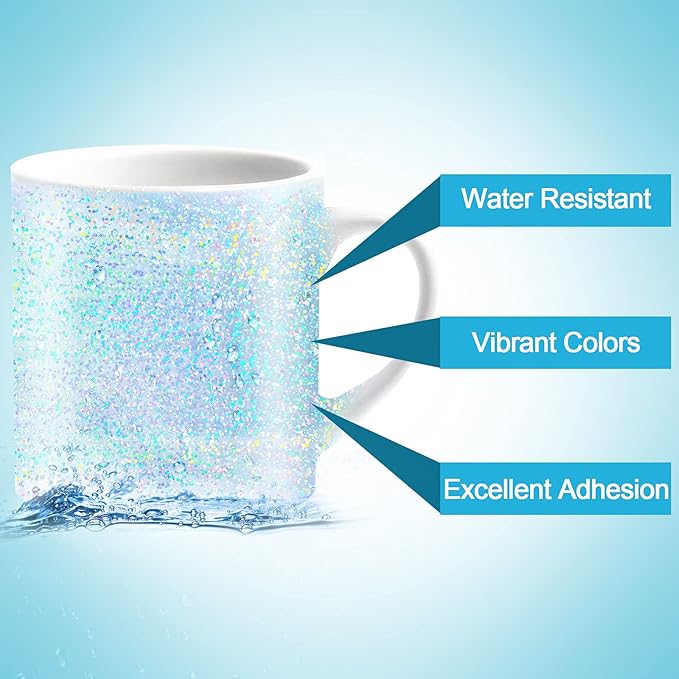 Outus 24 Sheets Holographic Sticker Paper Holographic Laminate Sheets Transparent Overlay Lamination Sticker Self Adhesive Vinyl Film A4 Size, 8.25 x 11.7 Inches(Spot Patterns)