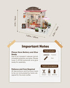 Miniature House Kit, Miniature Dollhouse for Beginners, Mayberry Street Miniatures, Model Building Craft Diorama Kit, Ideal Gifts for Birthday, Easter Christmas(Chocolate Shop)
