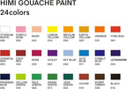 HIMI Gouache Paint Tube Set -24 Colors 12ml, with Rich Pigments, Gouache paint Non-Toxic, suitable for Beginners, Artists, and Hobby Painters. Beautiful Gifts for Art Supplies Painting（24 colors）