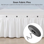 12 Colors Fabric Covered Button Twist Pins Dust Ruffle Pins- for Sofa，Upholstery，Armchair Caddies, Armrest Covers,Bed Skirts, Slipcovers, Headliners (Dark Grey, 12)