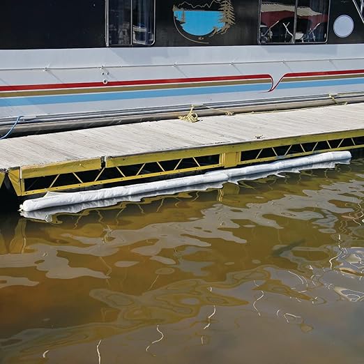 PIG Oil Boom - Oil-Only Absorbent Boom - 2 Pack - 8" x 10' Boom - Absorbs up to 12 gallons per Boom - BOM400