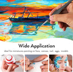 Nicpro 15 Pack Miniature Painting Set, Fine Detail Paint Brushes for Models, Acrylic Watercolor Oil, Ceramic, Shoe, Art Figure Paint by Number - Thin Artist Kit Nylon Holder