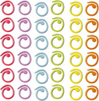 Hilsayum 30PCS Metal Stitch Markers Helical-Shaped Crochet Markers Ring Multicolor Crochet Locking Markers for Knitting and Crocheting (Multicolor)