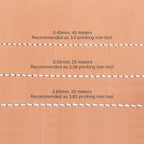 WUTA Leather Waxed Thread Round Polyester Sewing Threads Leather Craft Hand Stitching Line DIY Bracelet Thread Repair Work Cord with 12 Pcs Needles and Storage Bag (0.65mm)